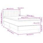 Casa si Gradina - Mobilier - Paturi si accesorii - Paturi - Pat box spring cu saltea, gri deschis, 80x220 cm, catifea - Infinity.ro
