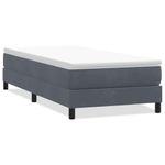 Casa si Gradina - Mobilier - Paturi si accesorii - Paturi - Pat cu arcuri fara saltea Gri inchis 90x210 cm catifea - Infinity.ro