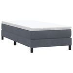 Casa si Gradina - Mobilier - Paturi si accesorii - Paturi - Pat cu arcuri fara saltea Gri inchis 90x210 cm catifea - Infinity.ro