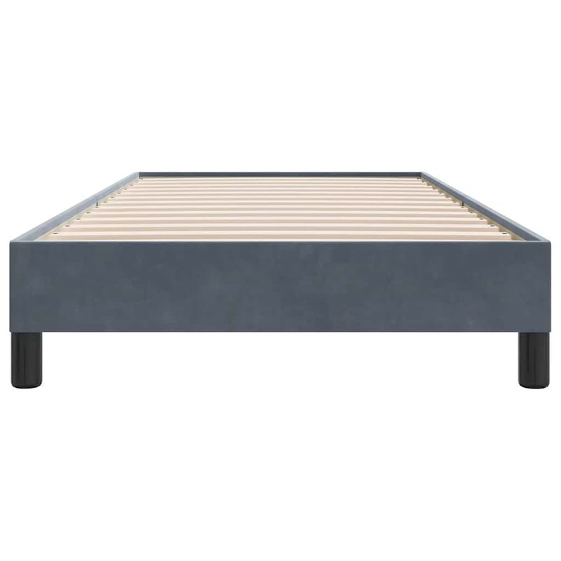 Casa si Gradina - Mobilier - Paturi si accesorii - Paturi - Pat cu arcuri fara saltea Gri inchis 90x210 cm catifea - Infinity.ro