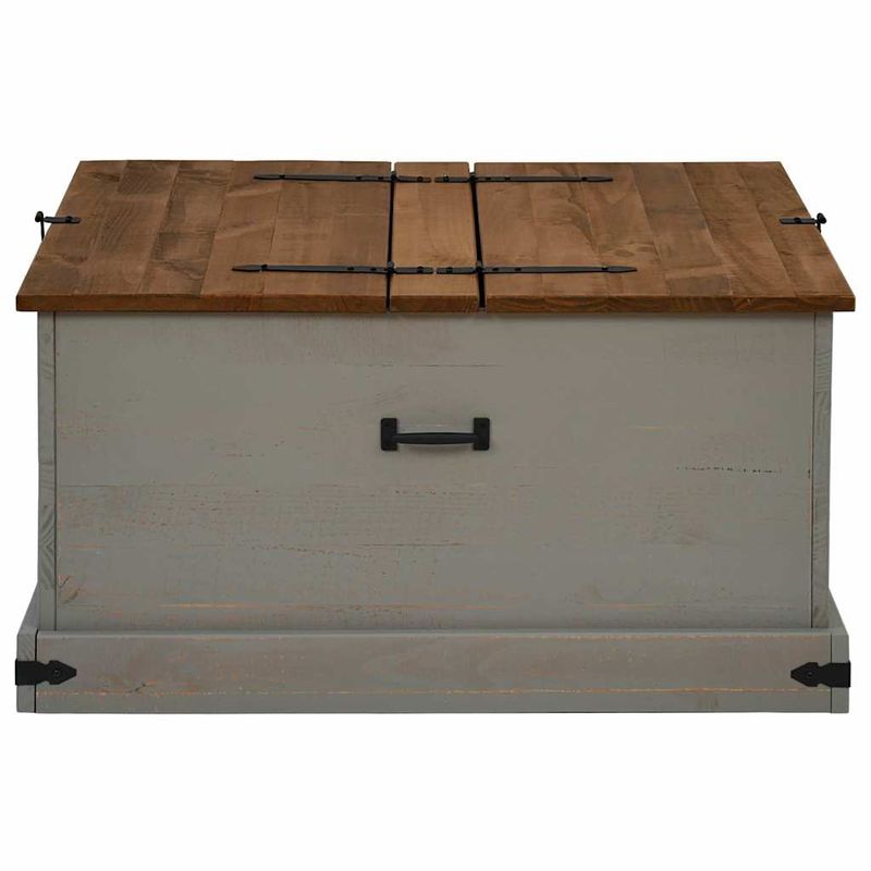 Casa si Gradina - Mobilier - Organizare si depozitare - Cutii depozitare - Cufa de depozitare HALDEN gri 91x91x47 cm lemn masiv de pin - Infinity.ro