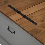 Casa si Gradina - Mobilier - Organizare si depozitare - Cutii depozitare - Cufa de depozitare HALDEN gri 91x91x47 cm lemn masiv de pin - Infinity.ro