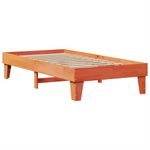 Casa si Gradina - Mobilier - Paturi si accesorii - Paturi - Pat cu biblioteca fara saltea, maro, 90x200 cm, lemn masiv pin - Infinity.ro