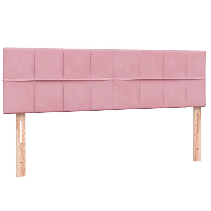 Casa si Gradina - Mobilier - Paturi si accesorii - Paturi - Pat box spring cu saltea, roz, 140x220 cm, catifea - Infinity.ro
