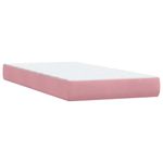 Casa si Gradina - Mobilier - Paturi si accesorii - Paturi - Pat box spring cu saltea, roz, 90x210 cm, catifea - Infinity.ro
