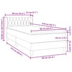 Casa si Gradina - Mobilier - Paturi si accesorii - Paturi - Pat box spring cu saltea, roz, 90x210 cm, catifea - Infinity.ro