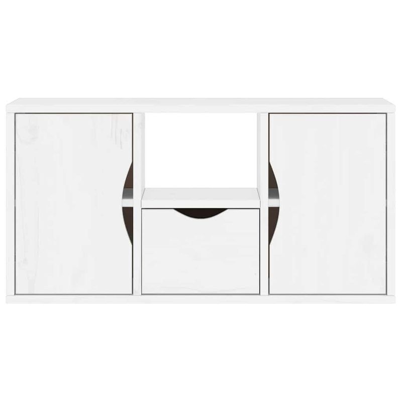 Casa si Gradina - Mobilier - Comode si corpuri - Comode - Dulap TV cu sertar „ODDA” alb 79x24x40 cm lemn masiv de pin - Infinity.ro