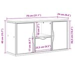 Casa si Gradina - Mobilier - Comode si corpuri - Comode - Dulap TV cu sertar „ODDA” alb 79x24x40 cm lemn masiv de pin - Infinity.ro