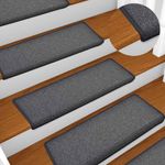 Casa si Gradina - Textile si covoare - Covoare - Covoare casa - Covorase scara 30 buc 65x21x4 cm gri inchis - Infinity.ro
