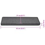 Casa si Gradina - Textile si covoare - Covoare - Covoare casa - Covorase scara 30 buc 65x21x4 cm gri inchis - Infinity.ro