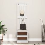 Casa si Gradina - Mobilier - Organizare si depozitare - Bancute - Arborele „SANDENS” alb 45x40x159,5 cm lemn masiv de pin - Infinity.ro