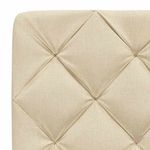 Casa si Gradina - Mobilier - Paturi si accesorii - Paturi - Pat cu saltea, crem, 140x200 cm, material textil - Infinity.ro