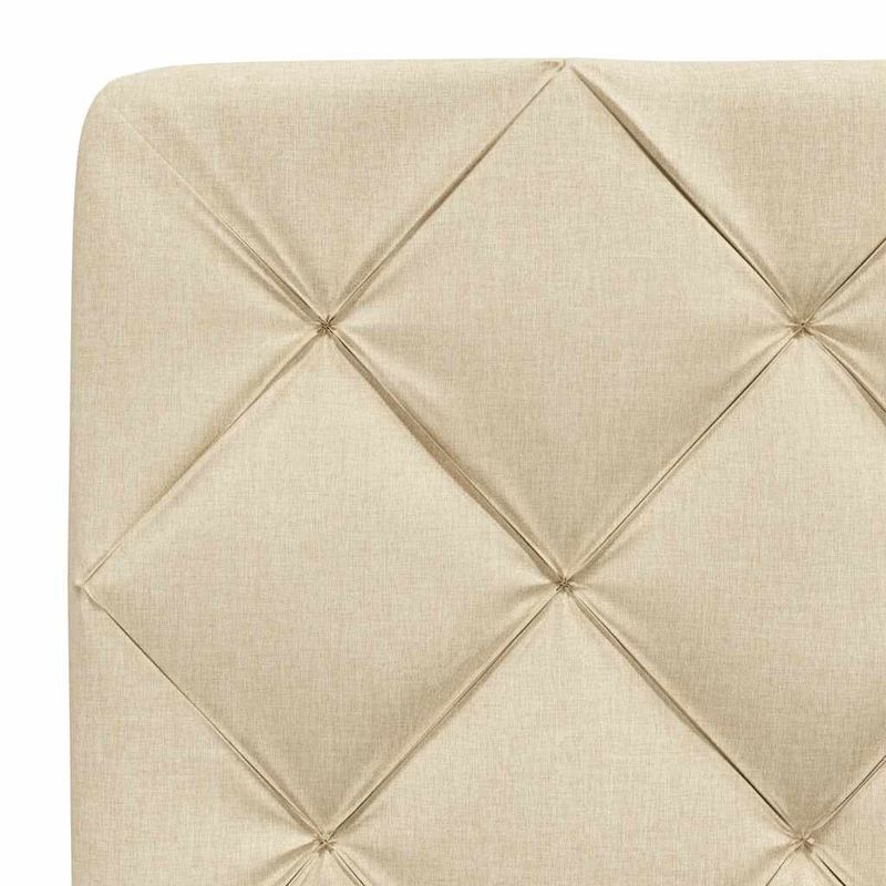 Casa si Gradina - Mobilier - Paturi si accesorii - Paturi - Pat cu saltea, crem, 140x200 cm, material textil - Infinity.ro