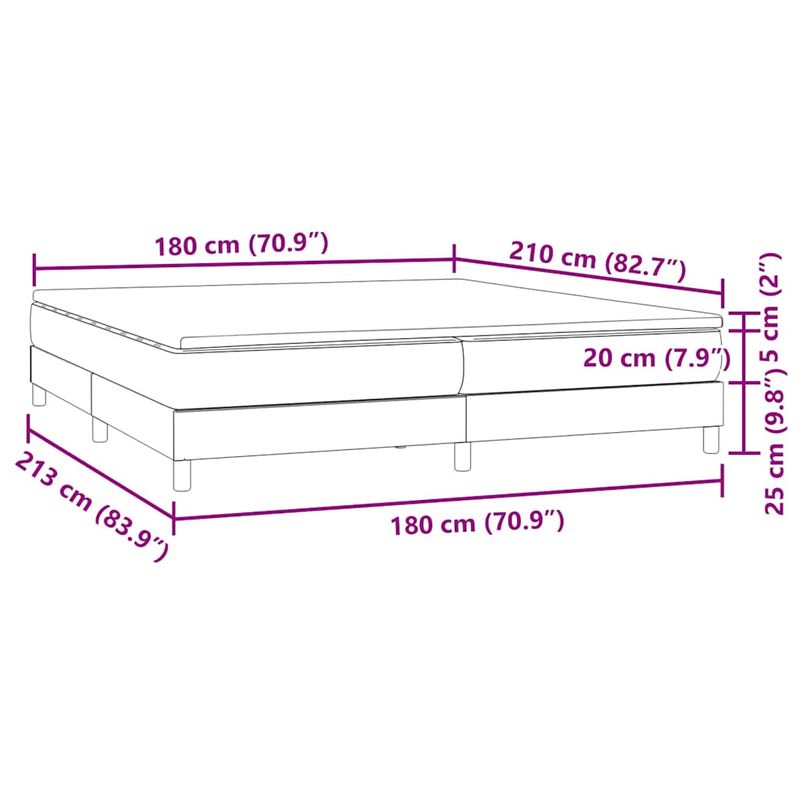 Casa si Gradina - Mobilier - Paturi si accesorii - Paturi - Pat box spring cu saltea, roz, 180x210 cm, catifea - Infinity.ro