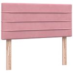 Casa si Gradina - Mobilier - Paturi si accesorii - Paturi - Pat box spring cu saltea, roz, 90x220 cm, catifea - Infinity.ro