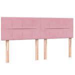 Casa si Gradina - Mobilier - Paturi si accesorii - Paturi - Pat box spring cu saltea, roz, 160x210 cm, catifea - Infinity.ro