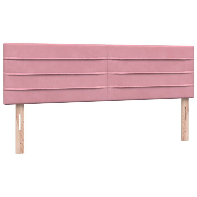 Casa si Gradina - Mobilier - Paturi si accesorii - Paturi - Pat box spring cu saltea, roz, 160x210 cm, catifea - Infinity.ro