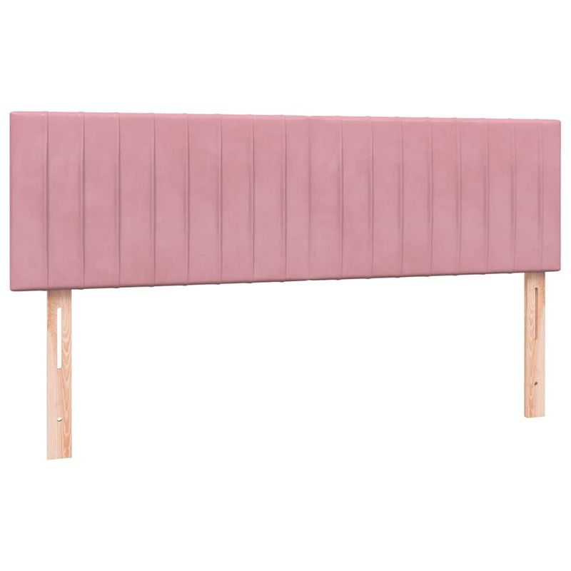 Casa si Gradina - Mobilier - Paturi si accesorii - Paturi - Pat box spring cu saltea, roz, 160x210 cm, catifea - Infinity.ro