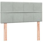 Casa si Gradina - Mobilier - Paturi si accesorii - Paturi - Pat box spring cu saltea, gri deschis, 90x210 cm, catifea - Infinity.ro