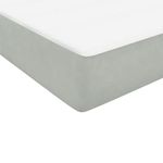 Casa si Gradina - Mobilier - Paturi si accesorii - Paturi - Pat box spring cu saltea, gri deschis, 160x210 cm, catifea - Infinity.ro