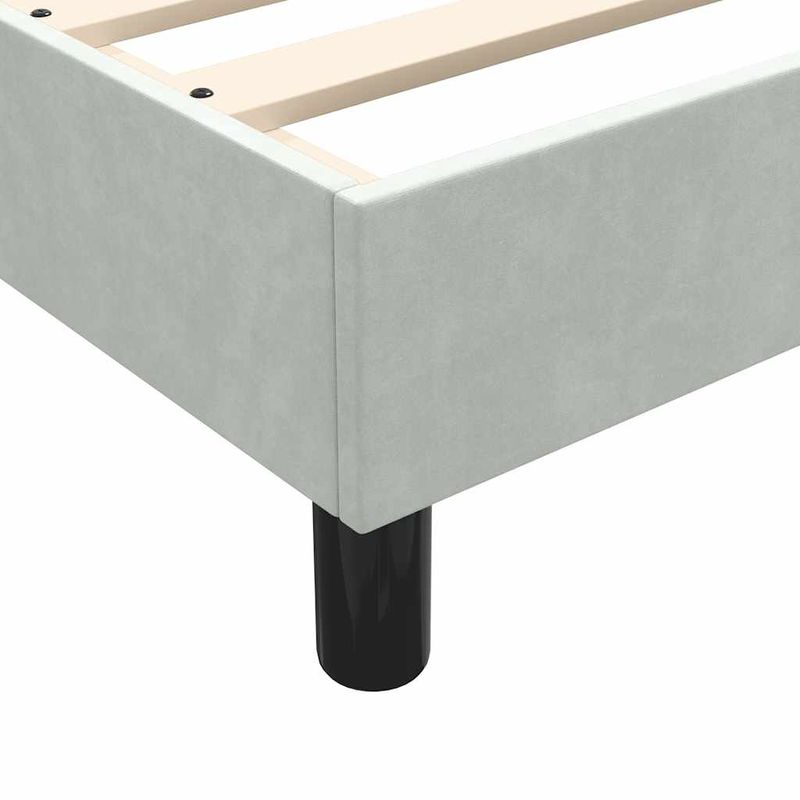 Casa si Gradina - Mobilier - Paturi si accesorii - Paturi - Pat box spring cu saltea, gri deschis, 160x210 cm, catifea - Infinity.ro