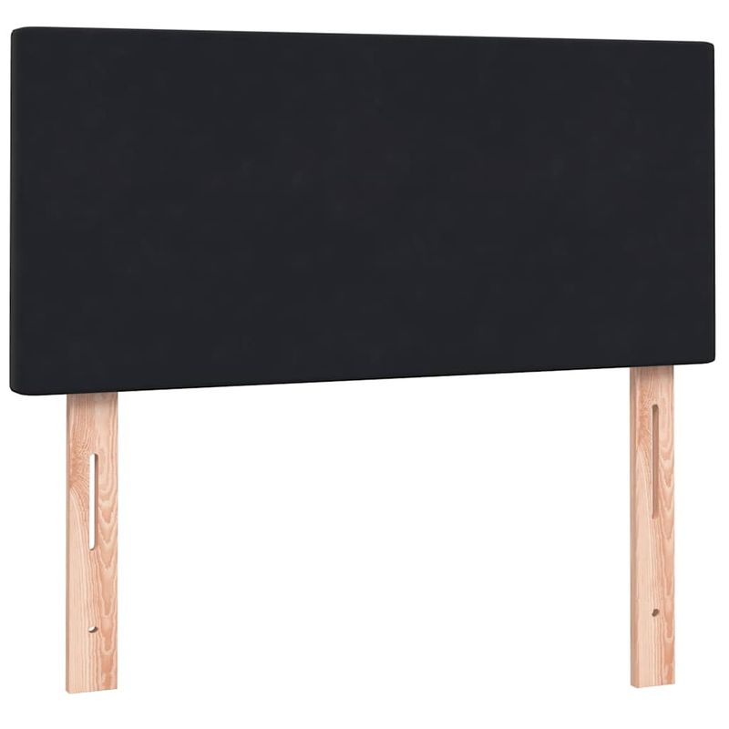 Casa si Gradina - Mobilier - Paturi si accesorii - Paturi - Pat box spring cu saltea, negru, 80x220 cm, catifea - Infinity.ro