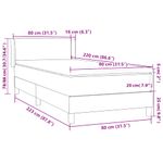Casa si Gradina - Mobilier - Paturi si accesorii - Paturi - Pat box spring cu saltea, negru, 80x220 cm, catifea - Infinity.ro
