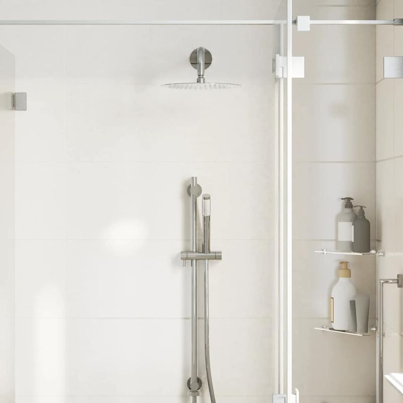Casa si Gradina - Sanitare - Cazi si cabine de dus - Coloane si seturi de dus - Cap de dus cu ploaie rotunda din otel inoxidabil 304 25 cm - Infinity.ro
