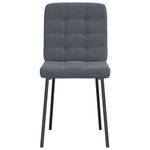 Casa si Gradina - Mobilier - Scaune si fotolii - Scaune - Scaune de bucatarie, 6 buc., gri inchis, catifea - Infinity.ro