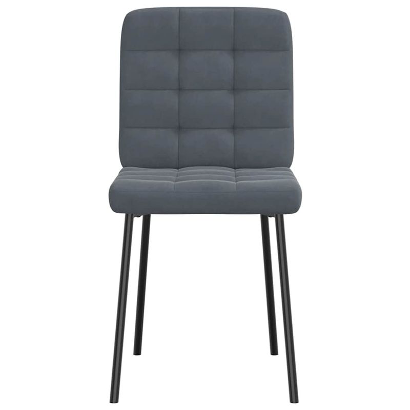 Casa si Gradina - Mobilier - Scaune si fotolii - Scaune - Scaune de bucatarie, 6 buc., gri inchis, catifea - Infinity.ro