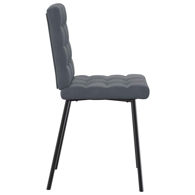 Casa si Gradina - Mobilier - Scaune si fotolii - Scaune - Scaune de bucatarie, 6 buc., gri inchis, catifea - Infinity.ro