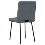 Casa si Gradina - Mobilier - Scaune si fotolii - Scaune - Scaune de bucatarie, 6 buc., gri inchis, catifea - Infinity.ro