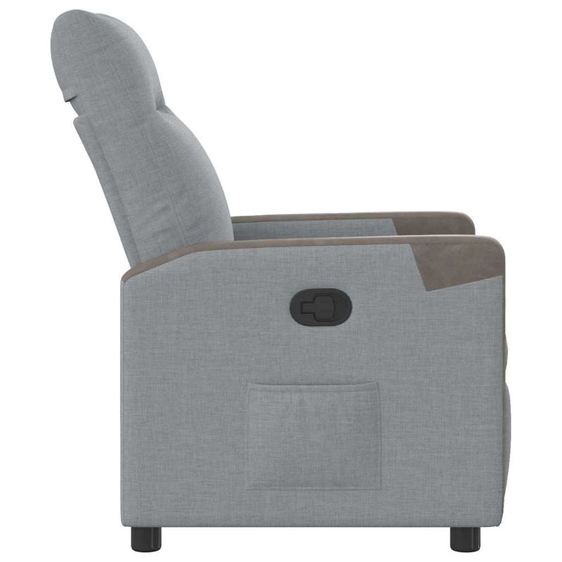 Casa si Gradina - Mobilier - Scaune si fotolii - Fotolii - Fotoliu rabatabil, gri deschis, material textil - Infinity.ro