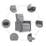 Casa si Gradina - Mobilier - Scaune si fotolii - Fotolii - Fotoliu rabatabil, gri deschis, material textil - Infinity.ro