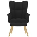 Casa si Gradina - Mobilier - Scaune si fotolii - Fotolii - Fotoliu de relaxare cu taburet, negru, textil - Infinity.ro