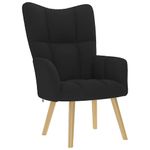 Casa si Gradina - Mobilier - Scaune si fotolii - Fotolii - Fotoliu de relaxare cu taburet, negru, textil - Infinity.ro