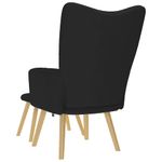 Casa si Gradina - Mobilier - Scaune si fotolii - Fotolii - Fotoliu de relaxare cu taburet, negru, textil - Infinity.ro