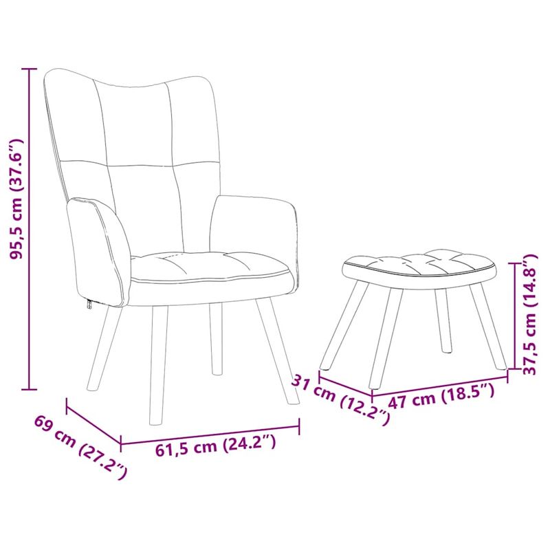 Casa si Gradina - Mobilier - Scaune si fotolii - Fotolii - Fotoliu de relaxare cu taburet, negru, textil - Infinity.ro
