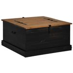 Casa si Gradina - Mobilier - Organizare si depozitare - Cutii depozitare - Cufa de depozitare HALDEN Negru 91x91x47 cm Lemn masiv de pin - Infinity.ro