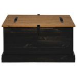 Casa si Gradina - Mobilier - Organizare si depozitare - Cutii depozitare - Cufa de depozitare HALDEN Negru 91x91x47 cm Lemn masiv de pin - Infinity.ro