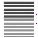 Casa si Gradina - Textile si covoare - Rulouri si jaluzele - Jaluzea tip zebra neagra latime tesatura 130,9 cm poliester, mărime 135x100 cm - Infinity.ro