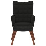 Casa si Gradina - Mobilier - Scaune si fotolii - Fotolii - Fotoliu de relaxare cu taburet, negru, catifea - Infinity.ro