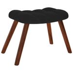 Casa si Gradina - Mobilier - Scaune si fotolii - Fotolii - Fotoliu de relaxare cu taburet, negru, catifea - Infinity.ro