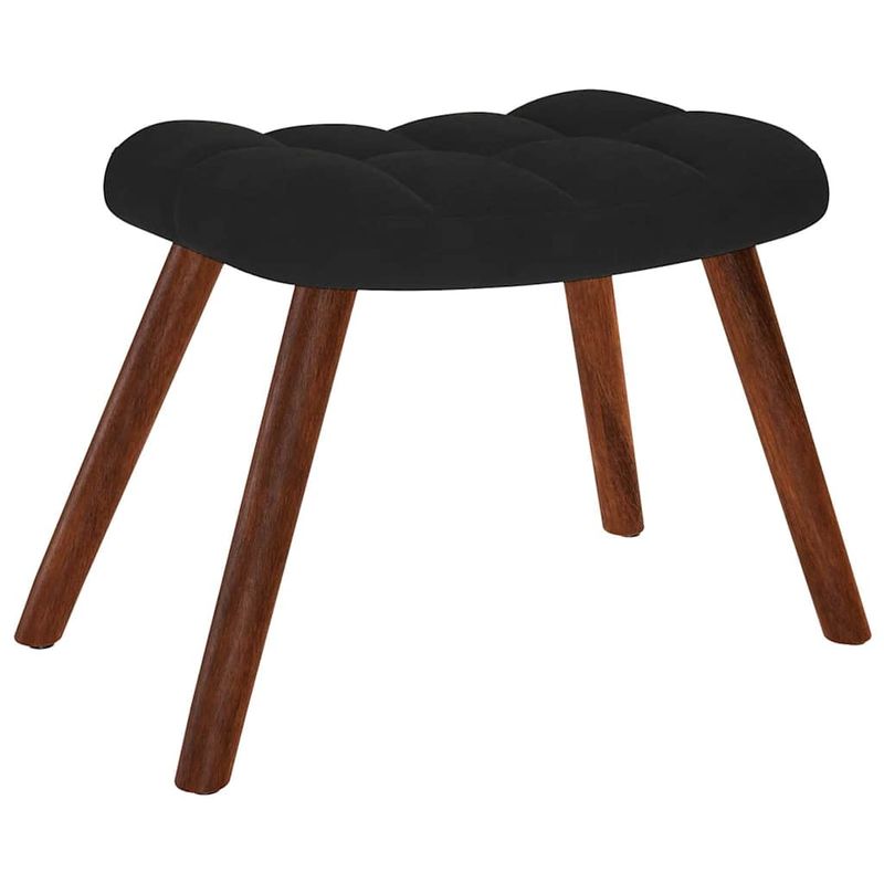 Casa si Gradina - Mobilier - Scaune si fotolii - Fotolii - Fotoliu de relaxare cu taburet, negru, catifea - Infinity.ro