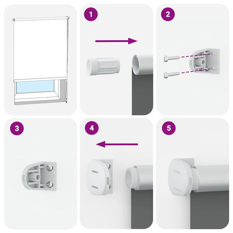 Casa si Gradina - Textile si covoare - Rulouri si jaluzele - Jaluza cu role opace alb 65x130 cm latime material 60,7 cm - Infinity.ro