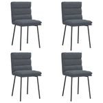Casa si Gradina - Mobilier - Scaune si fotolii - Scaune - Scaune de bucatarie, 4 buc., gri inchis, catifea - Infinity.ro