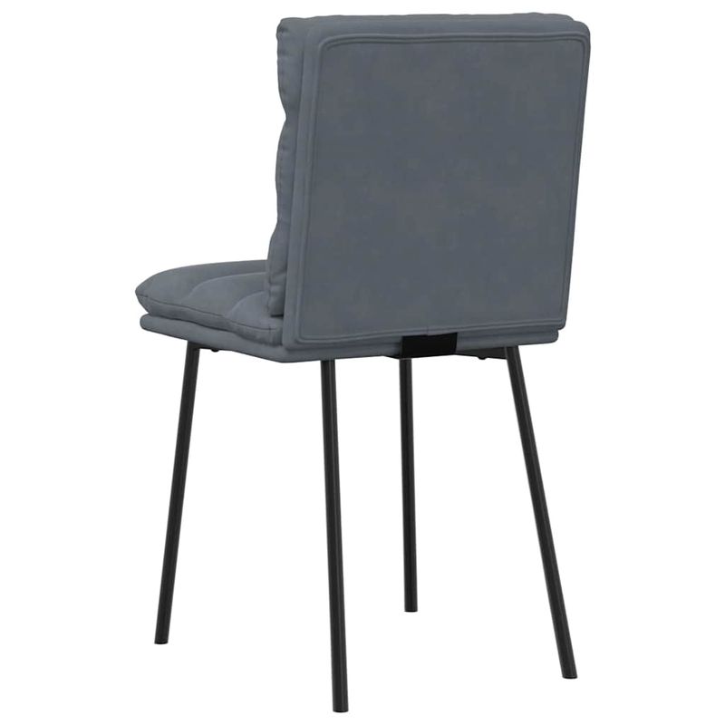 Casa si Gradina - Mobilier - Scaune si fotolii - Scaune - Scaune de bucatarie, 4 buc., gri inchis, catifea - Infinity.ro