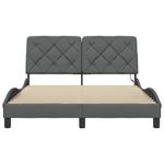 Casa si Gradina - Mobilier - Paturi si accesorii - Paturi - Cadru de pat cu LED fara saltea tesatura gri inchis 120x200 cm - Infinity.ro