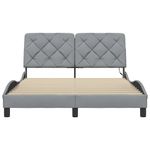 Casa si Gradina - Mobilier - Paturi si accesorii - Paturi - Cadru de pat cu LED fara saltea Gri deschis 140x190 cm Material - Infinity.ro