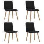 Casa si Gradina - Mobilier - Scaune si fotolii - Scaune - Scaune de bucatarie, 4 buc., negru, material textil - Infinity.ro